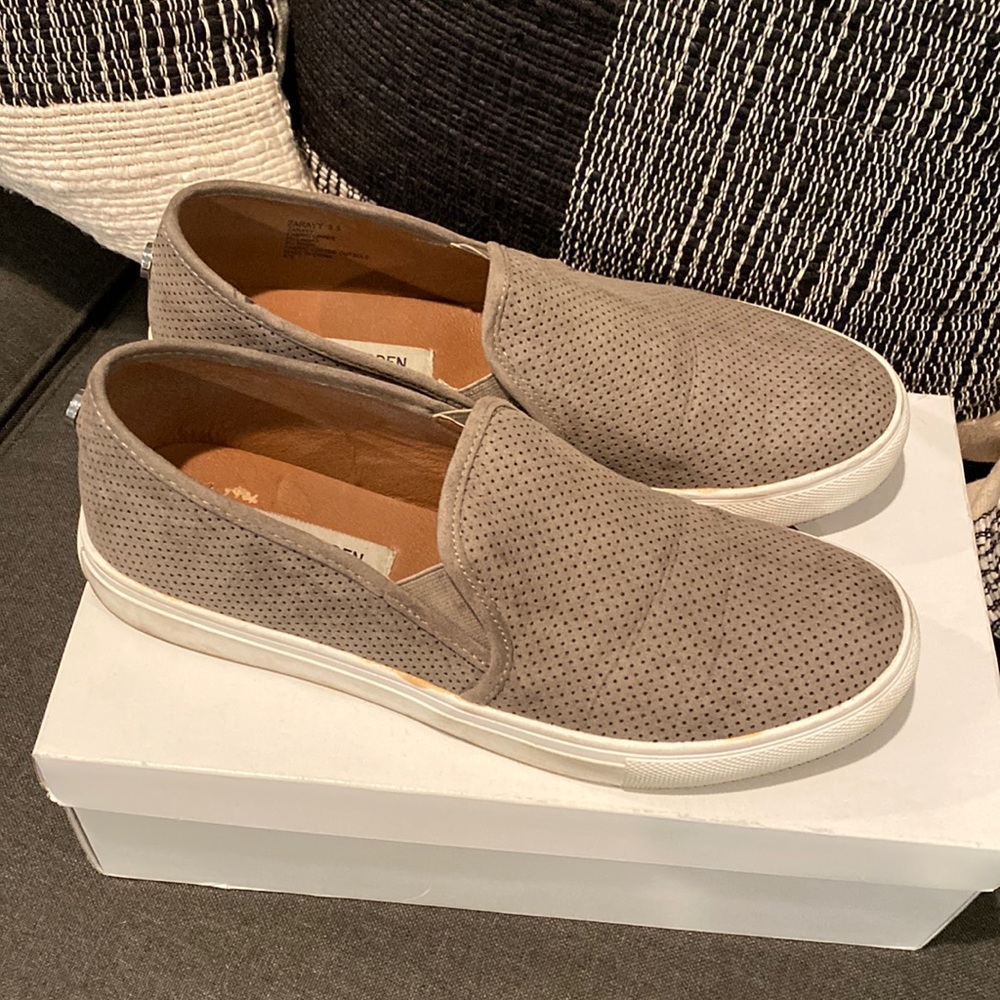 Pre loved grey slip on sneakers…